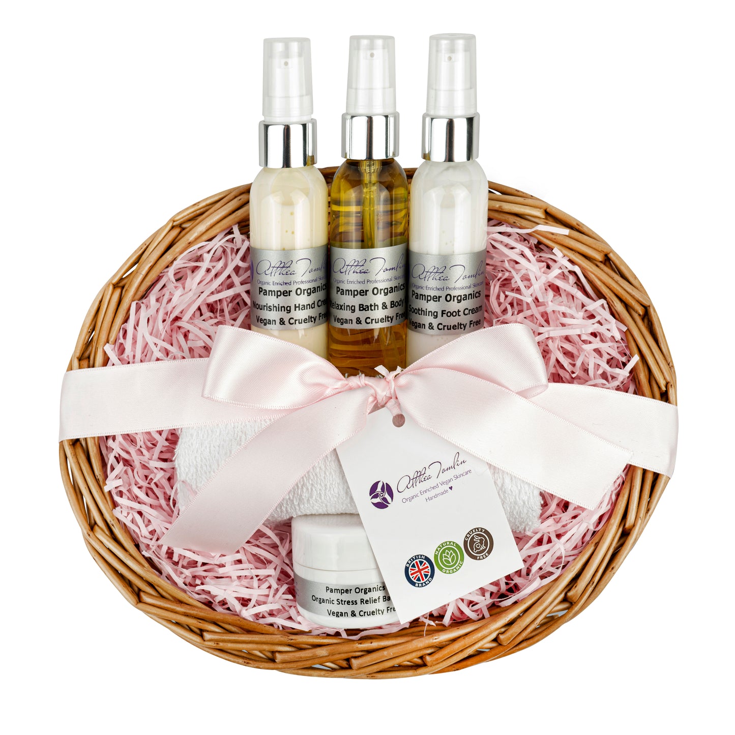 Organic Pamper Gift Set Basket for Women | Natural Skincare