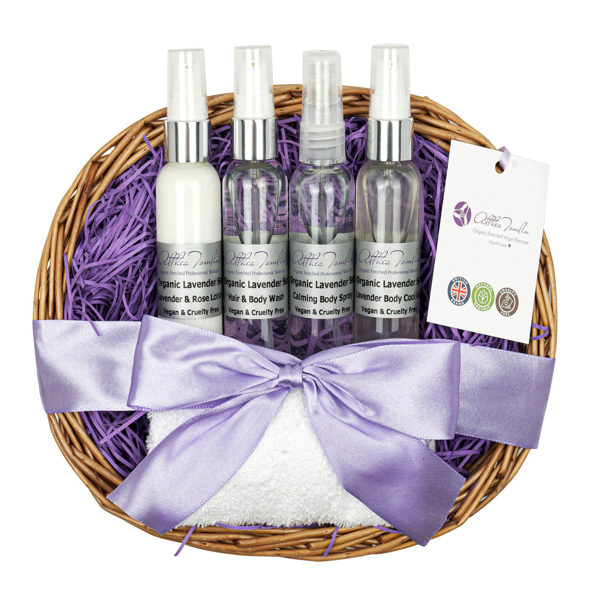 Organic Lavender Pamper Gift Basket | Relaxing Spa Set