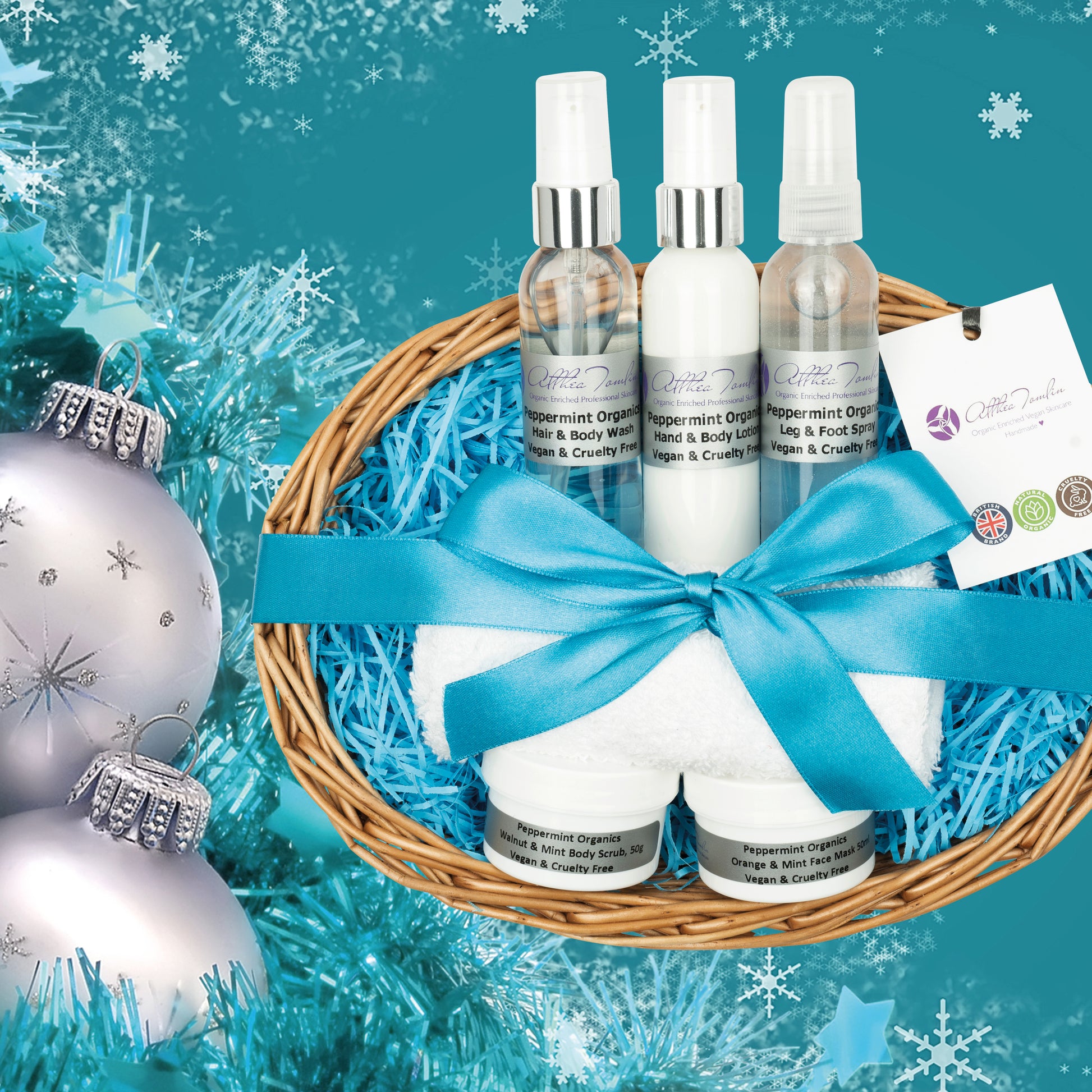 Organic Peppermint Bath and Body Skincare Set | Refresh & Invigorate