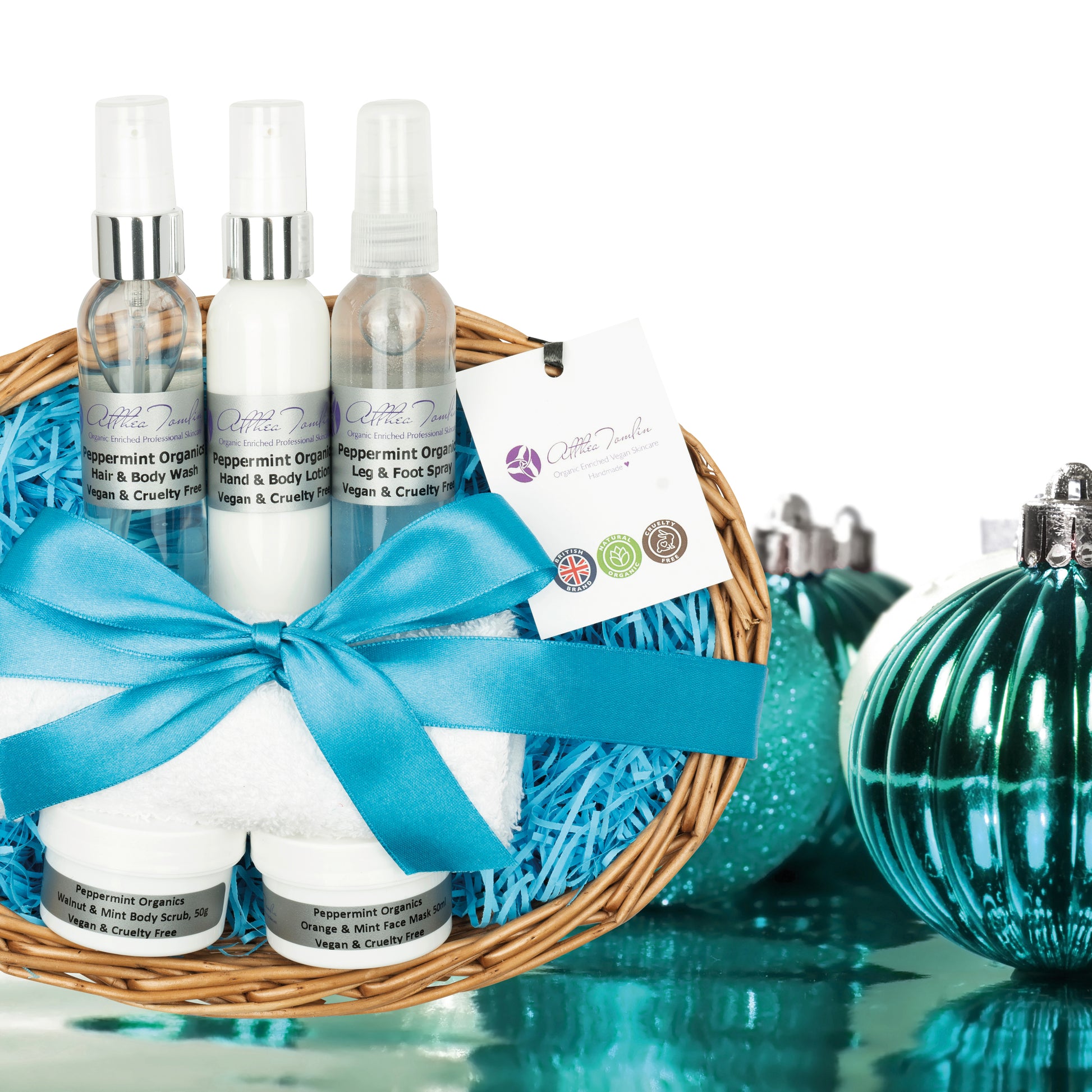 Organic Peppermint Bath and Body Skincare Set | Refresh & Invigorate