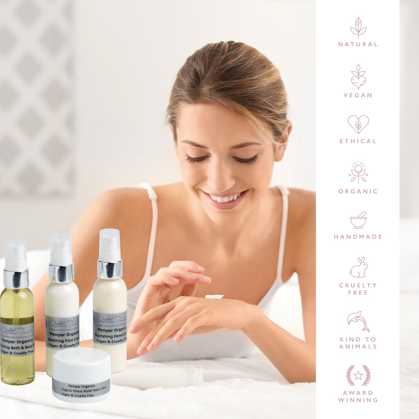 Organic Pamper Gift Set Basket for Women | Natural Skincare