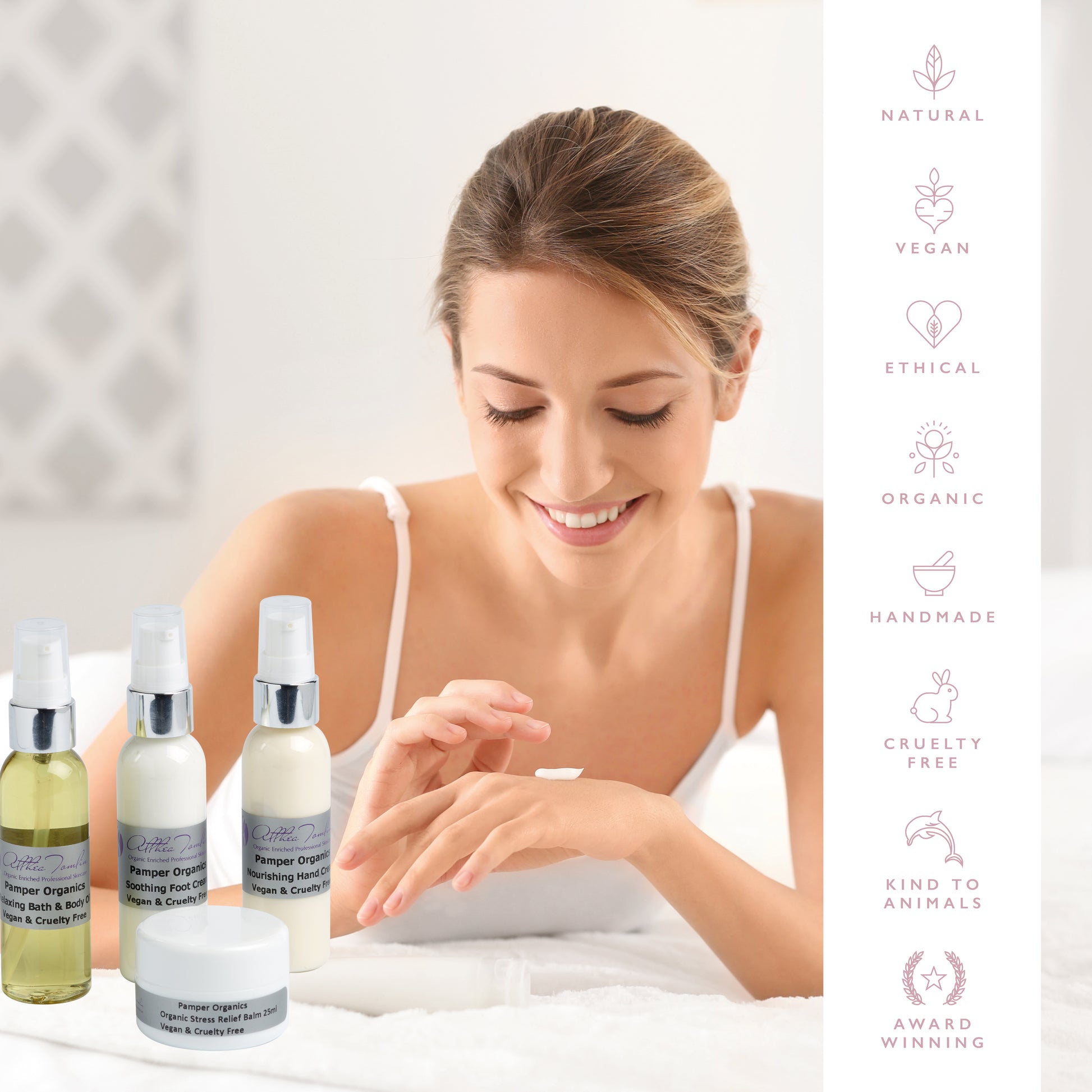 Organic Pamper Gift Set Basket for Women | Natural Skincare