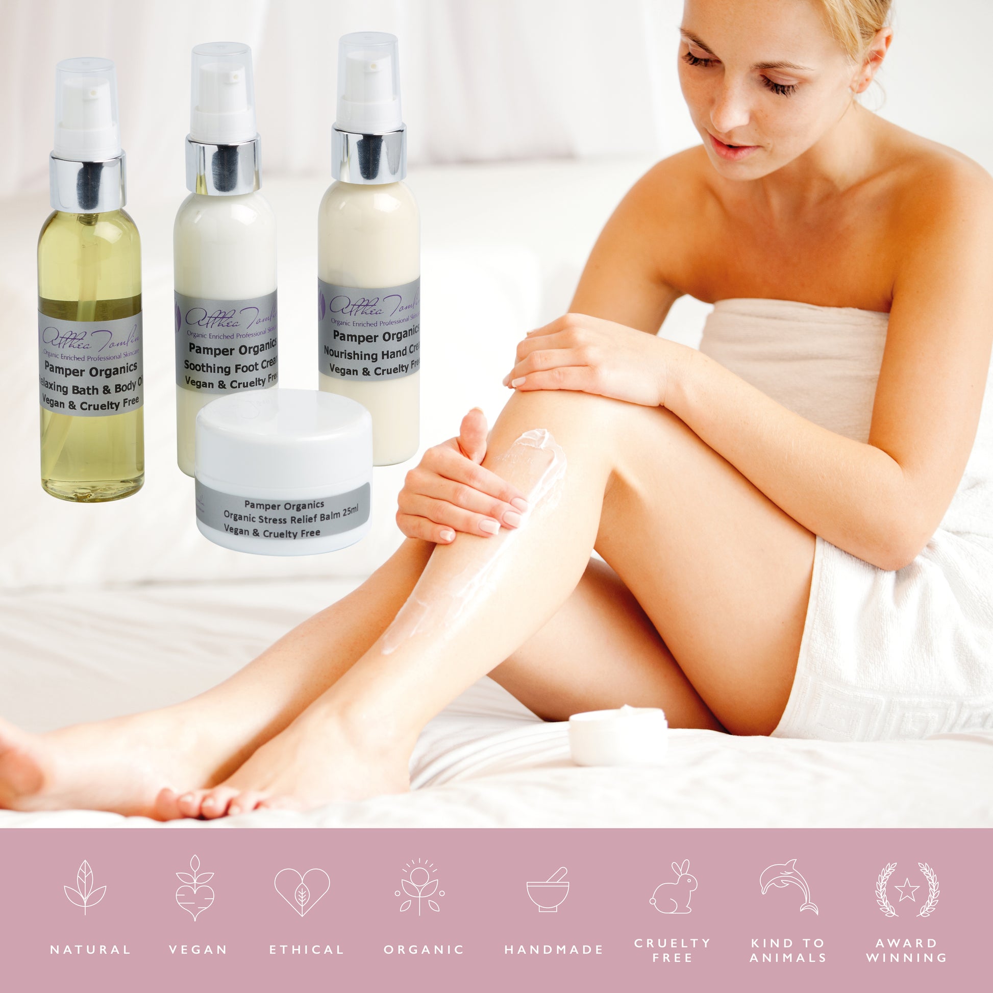 Organic Pamper Gift Set Basket for Women | Natural Skincare