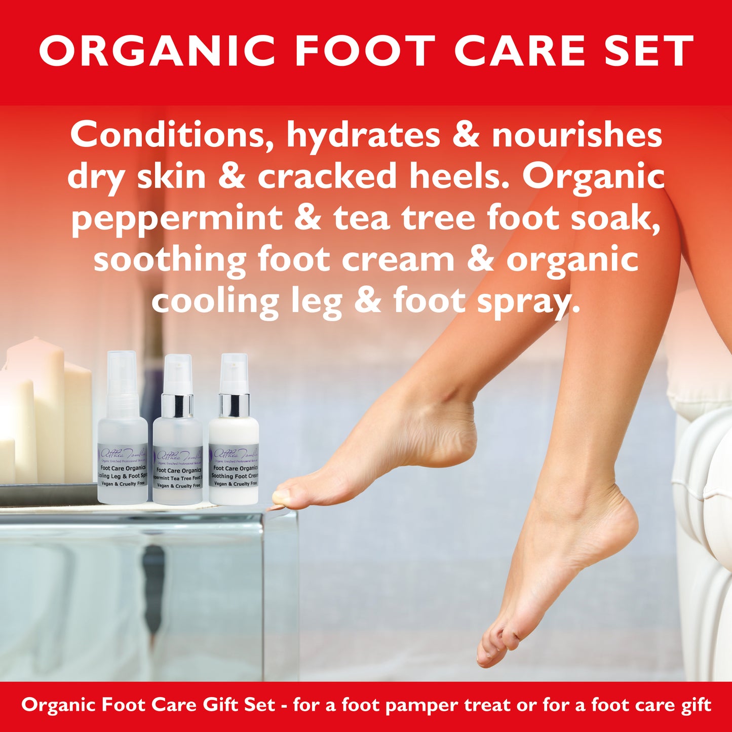 Organic Foot Care Gift Set Kit | Soften, Soothe & Repair