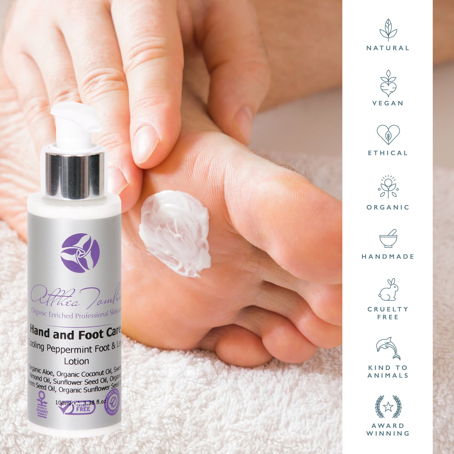 Organic Peppermint Foot Cooling Lotion