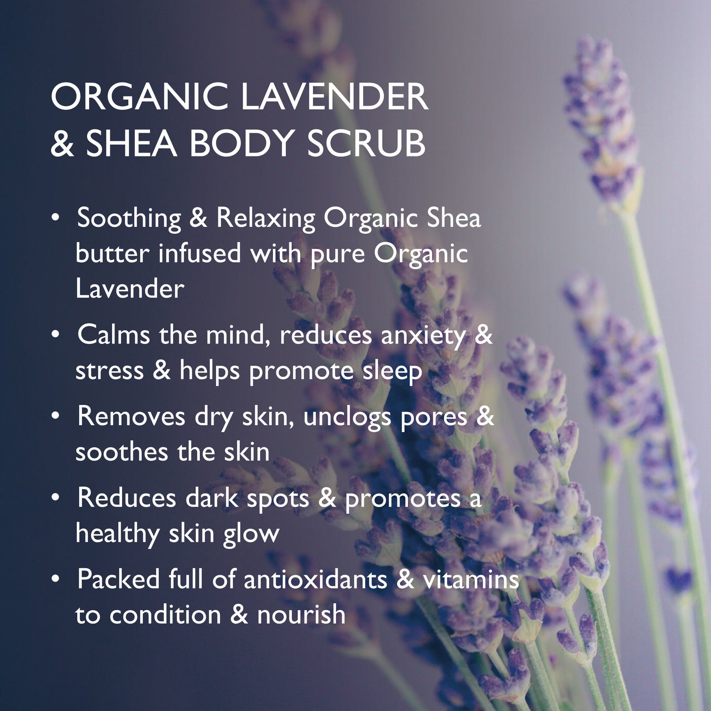 Organic Lavender and Shea Butter Body Scrub | Relaxing Exfoliation