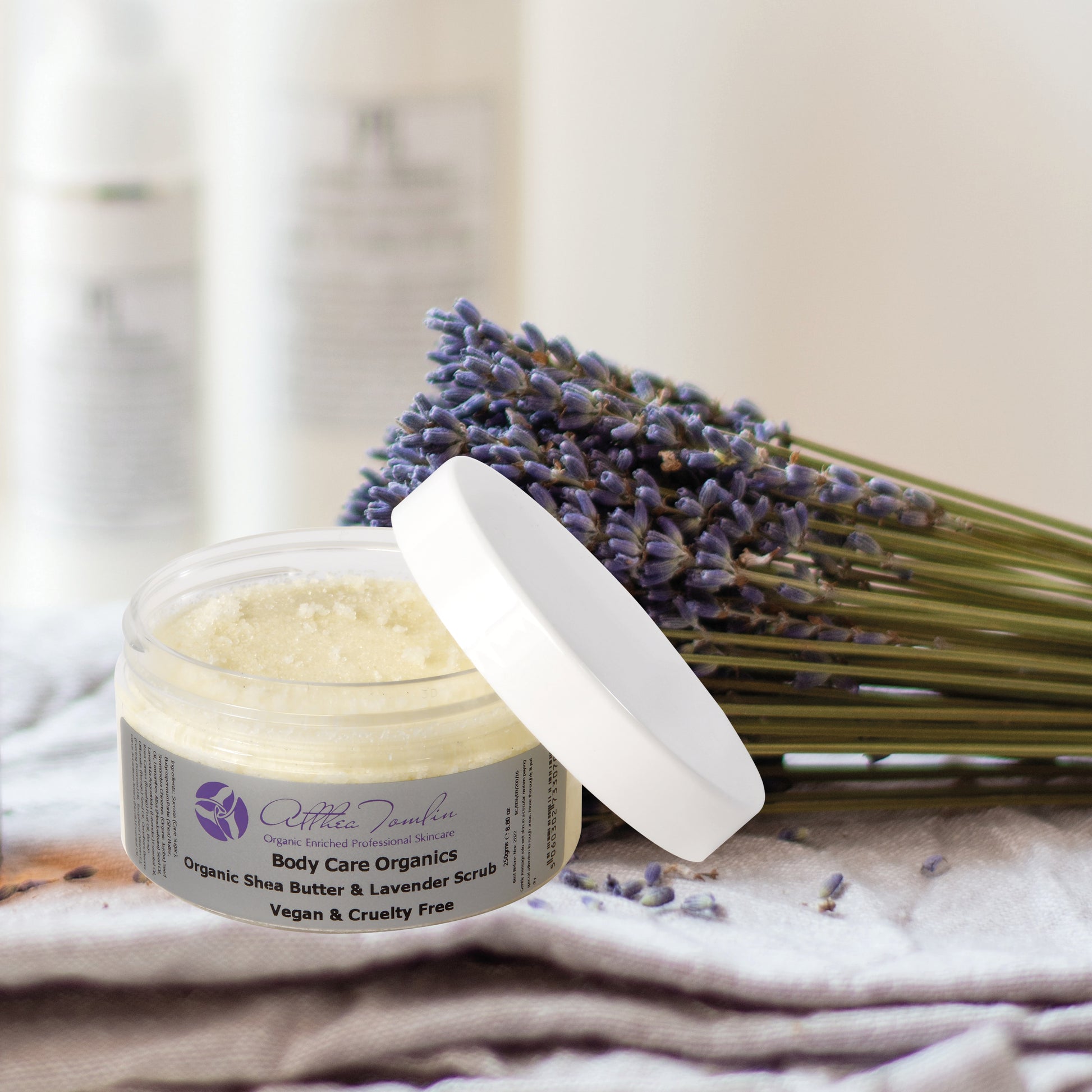Organic Lavender and Shea Butter Body Scrub | Relaxing Exfoliation