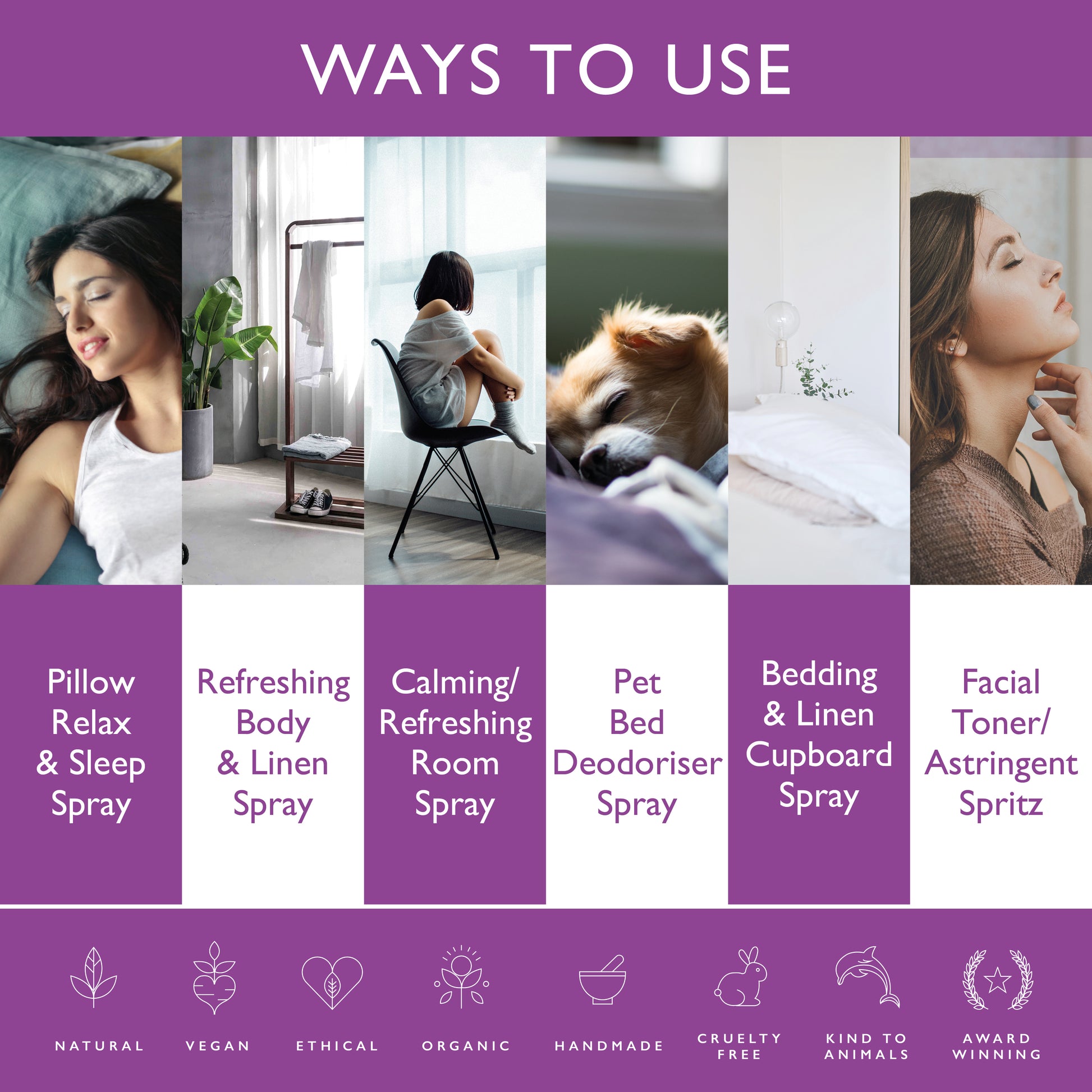 Organic Lavender Pillow Sleep Spray | Relaxing Mist