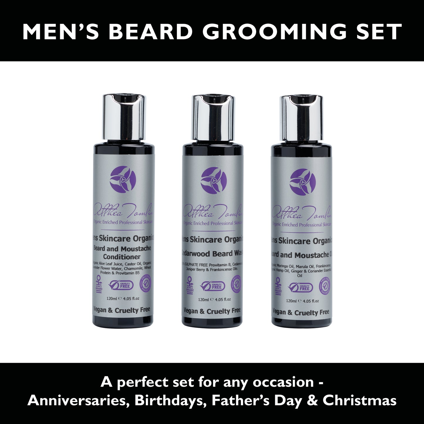 Men's Beard Grooming Natural Gift Set