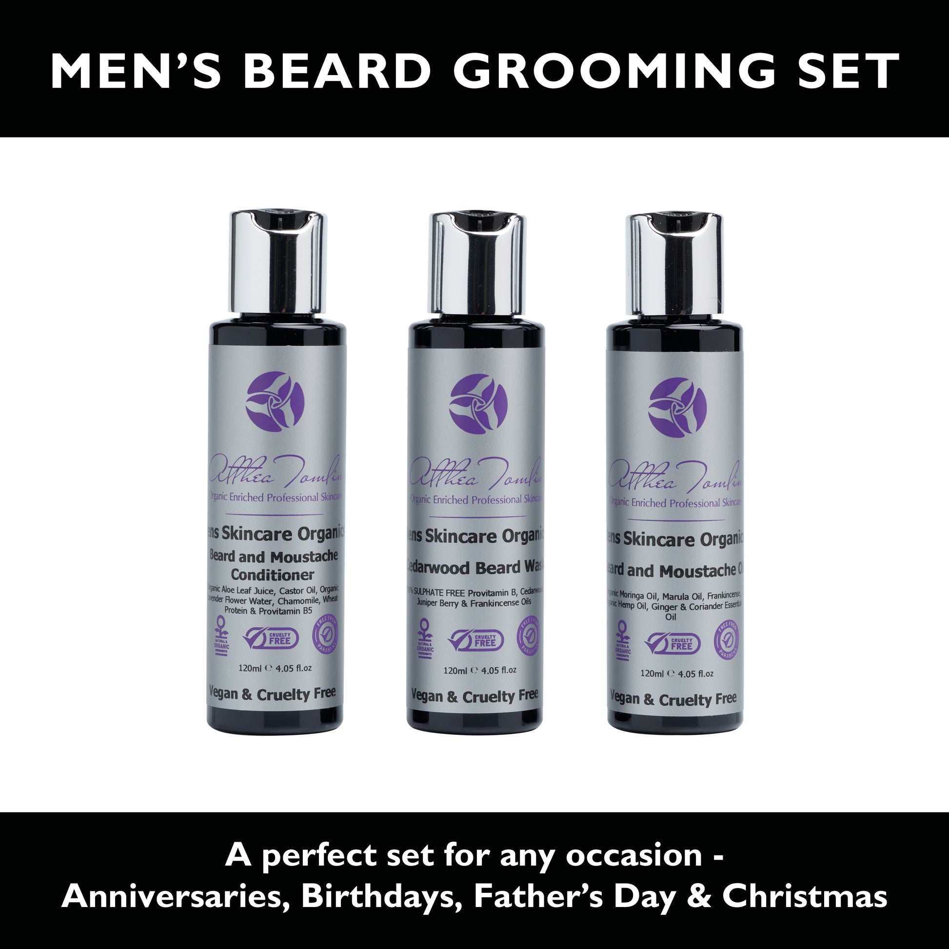 Men's Beard Grooming Natural Gift Set
