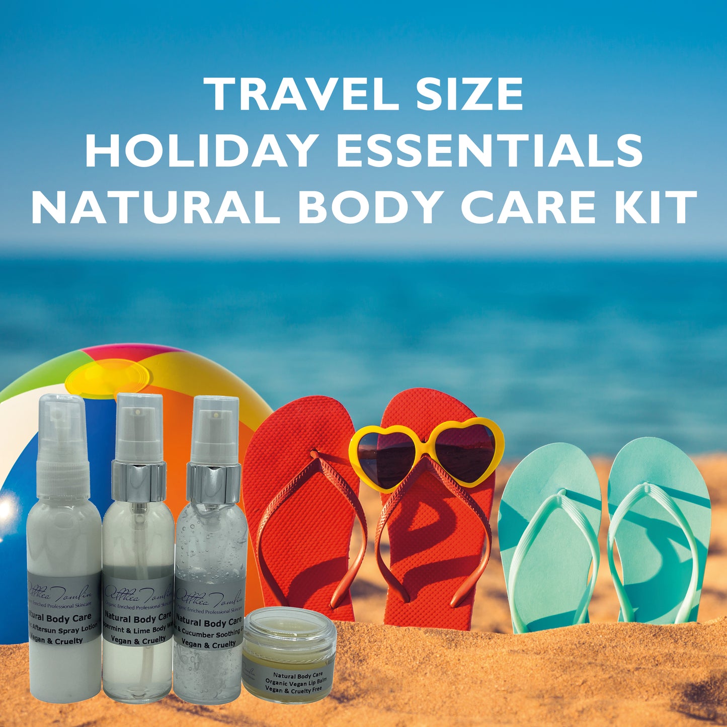 Vegan Holiday Essentials Toiletries Skincare Set | Travel-Ready
