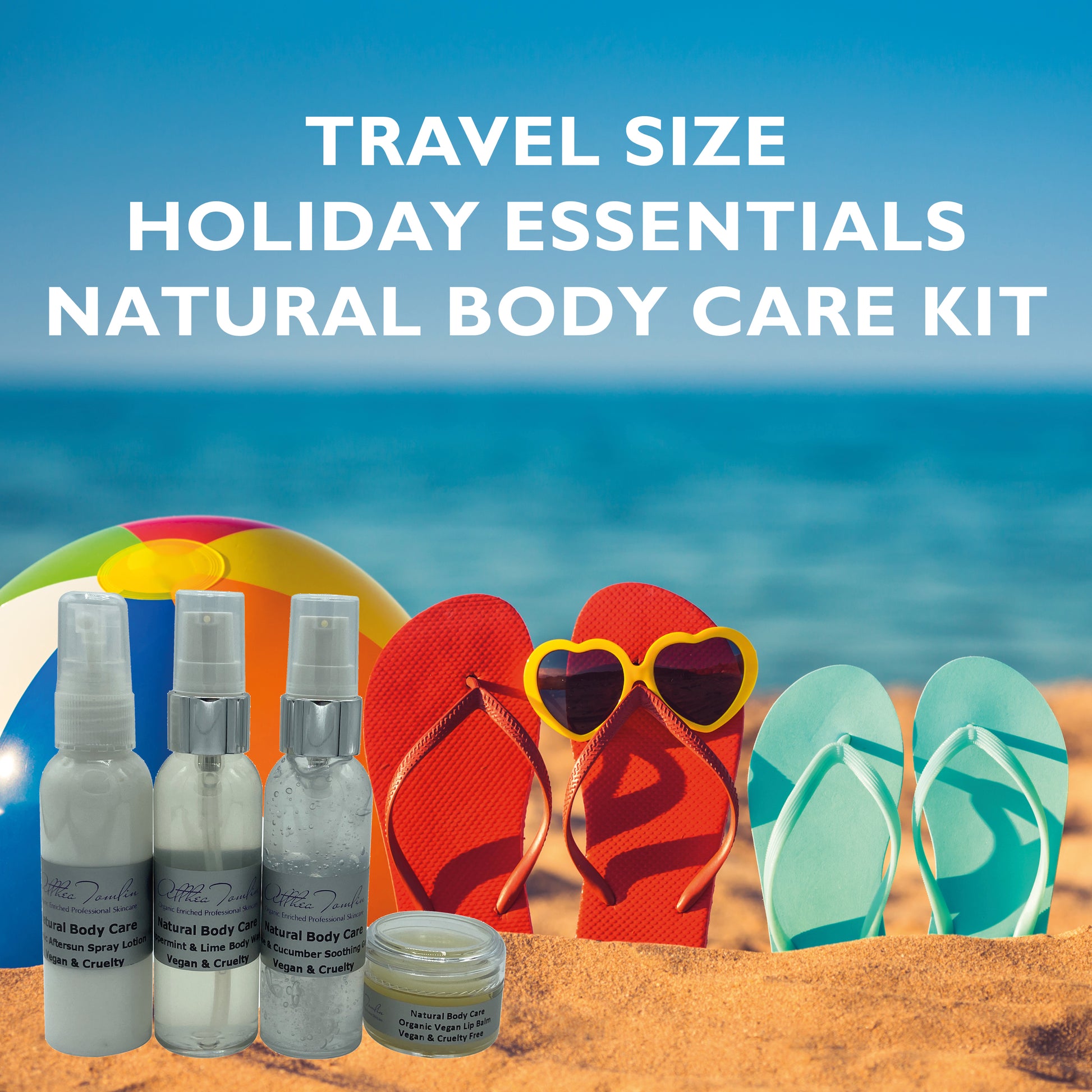 Vegan Holiday Essentials Toiletries Skincare Set | Travel-Ready
