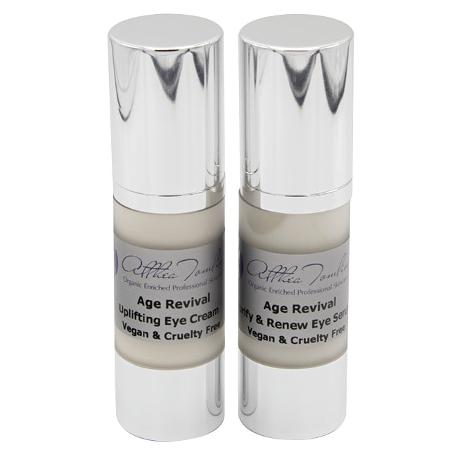 Organic Anti-aging Eye Cream and Eye Serum Set