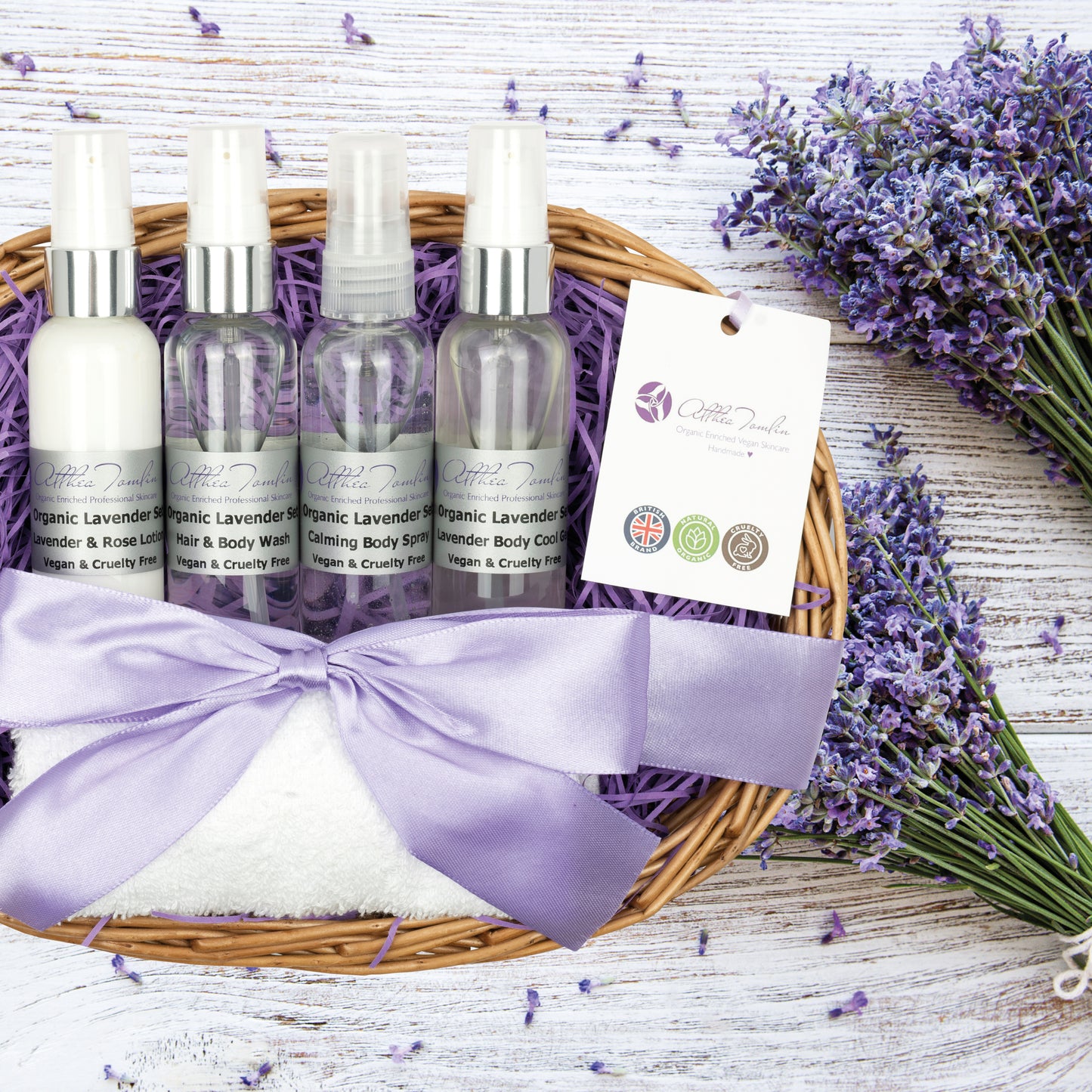 Organic Lavender Pamper Gift Basket