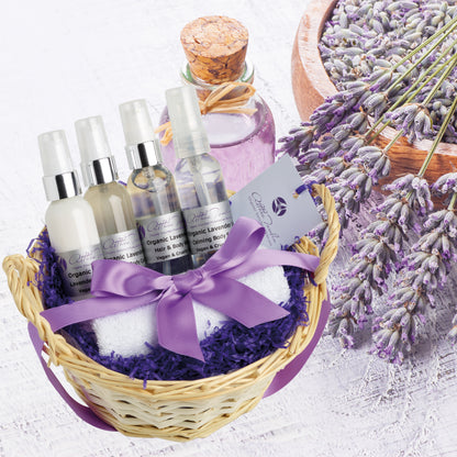 Organic Lavender Pamper Gift Basket