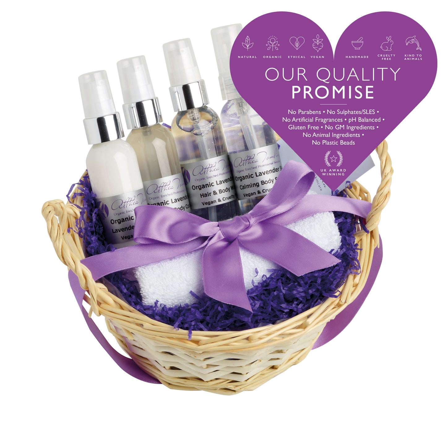 Organic Lavender Pamper Gift Basket