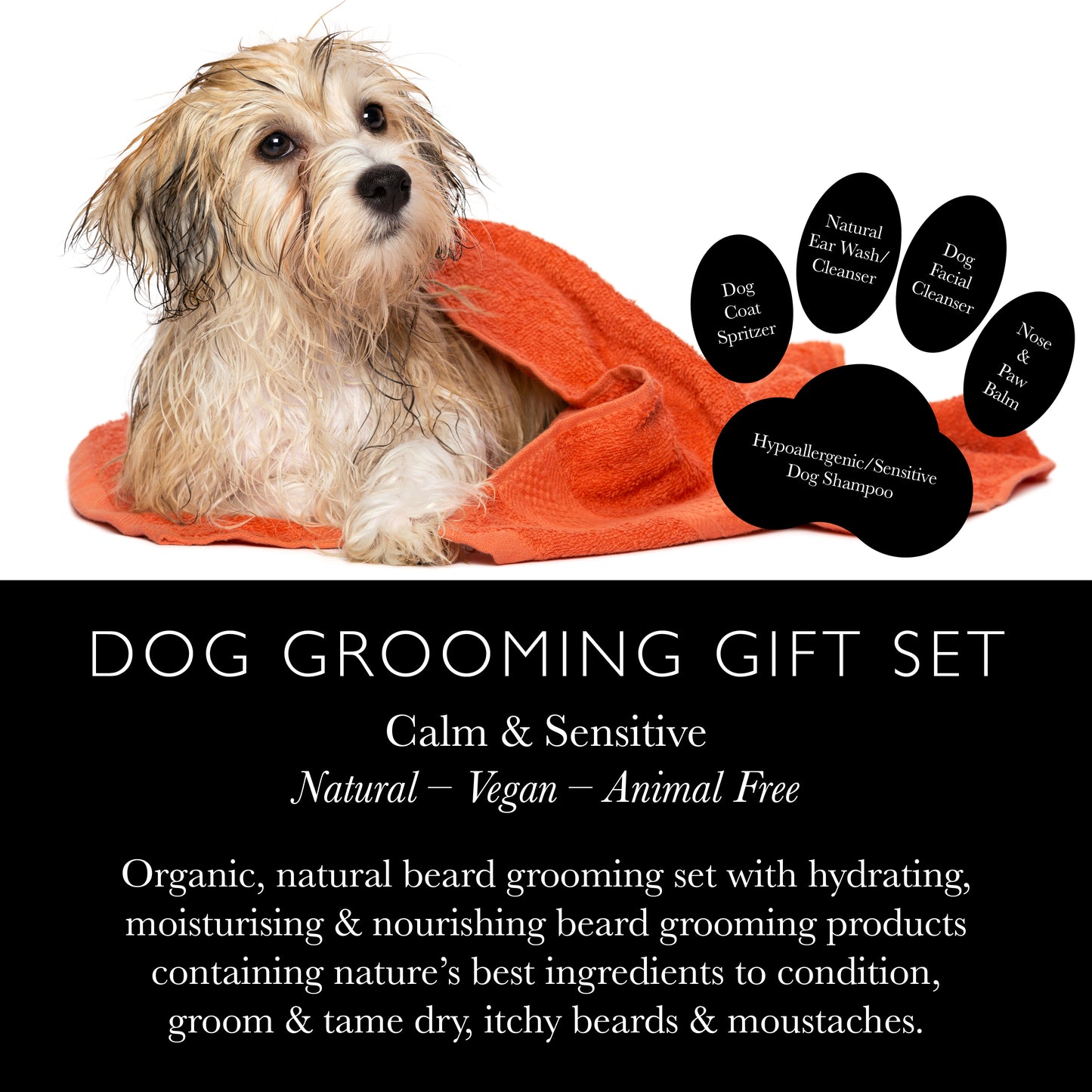 Dog grooming vegan natural pet care sensitive skin